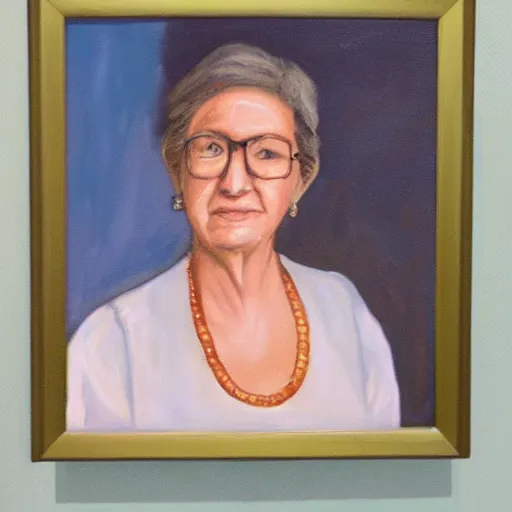 Prompt: a portrait painting of roxie kownacki