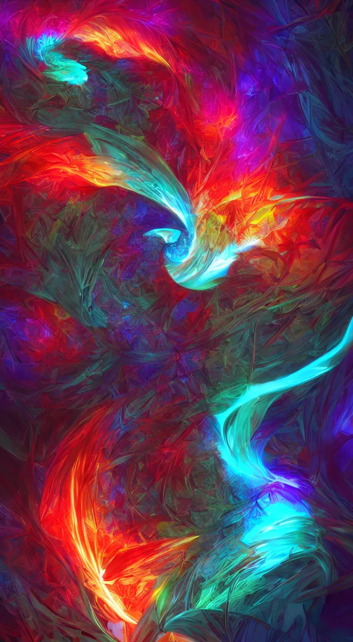 Image similar to light fractal caustics. vivid. artgerm. digital art. trending on artstation. 8k resolution.