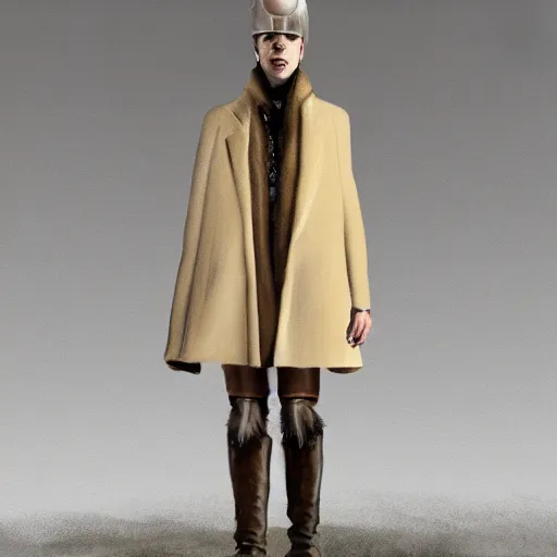 Image similar to concept art of hybrid human and horse wearing coat, anthropomorphic horse wearing a coat and standing on two legs like human, digital art, photo realistic, highly detailed