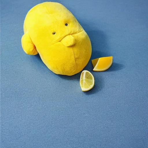 Image similar to lemon plush toy, photo