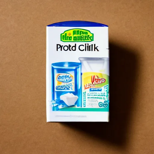 Prompt: a carton of milk, product photo