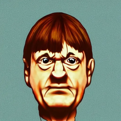 Image similar to mark e smith in the style of an easter island head