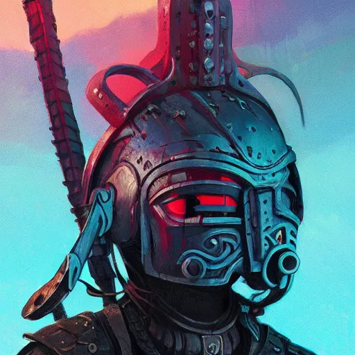 Image similar to cyberpunk viking helmet mask warrior goddess robot ninja fantasy, art gta 5 cover, official fanart behance hd artstation by jesper ejsing, by rhads, makoto shinkai and lois van baarle, ilya kuvshinov, ossdraws