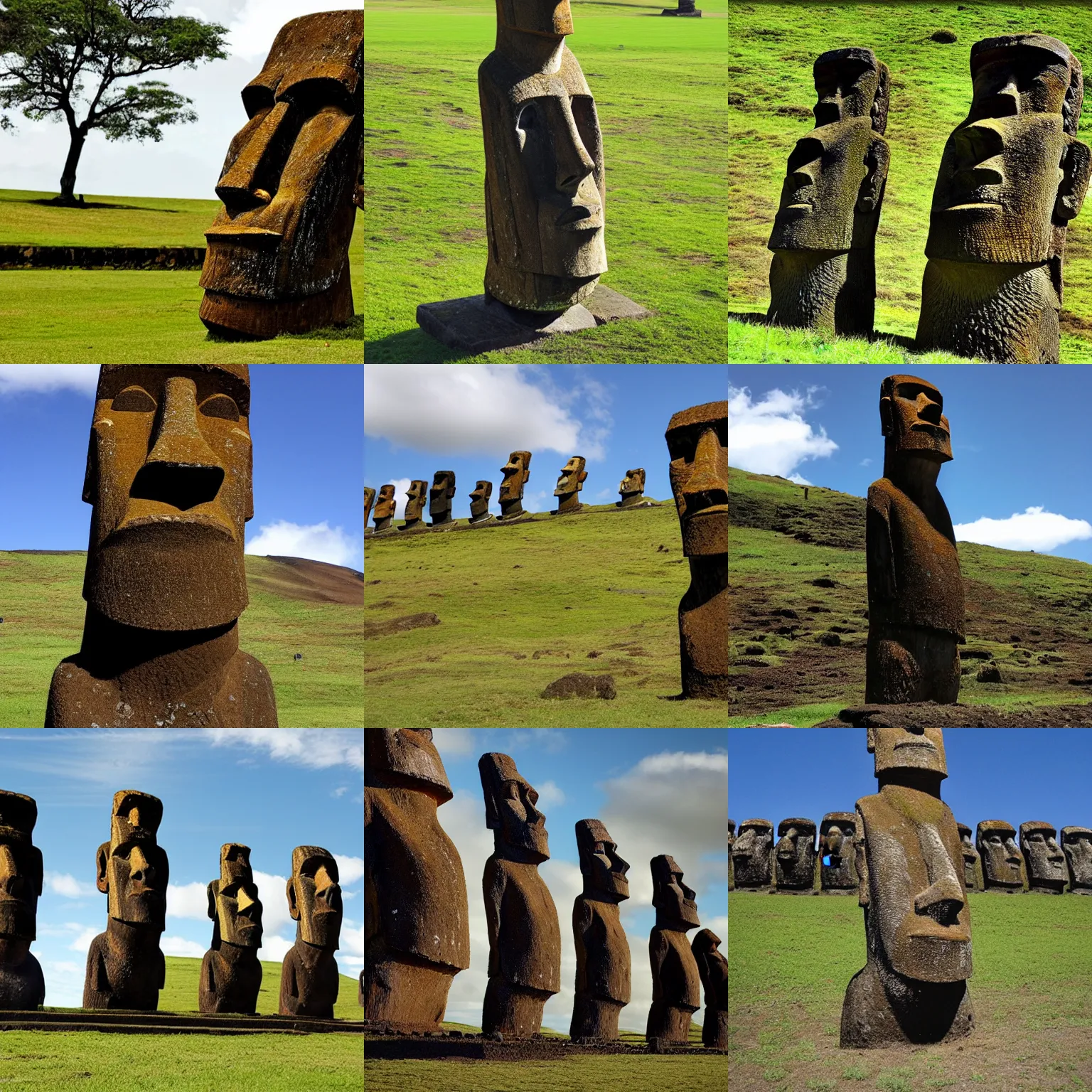 Prompt: Easter Island statue