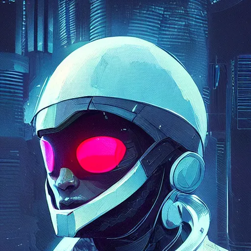 Image similar to cyberpunk helmet, female, sharp focus, james gilleard, moebius, print, cinematic, concept art, game art