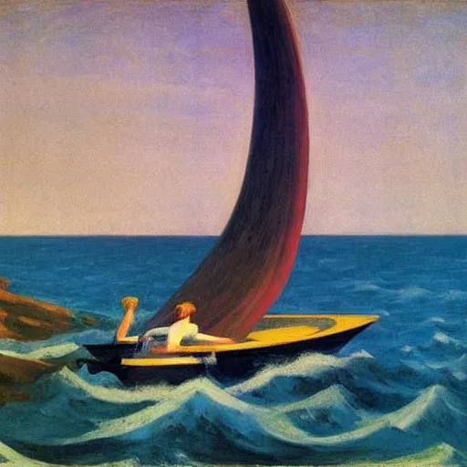 Prompt: The Tempest, by Edward Hopper