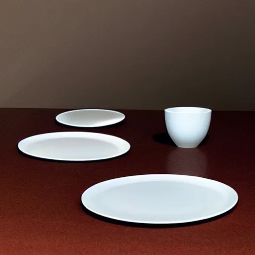 Image similar to “a cup and plate by Zaha Hadid”