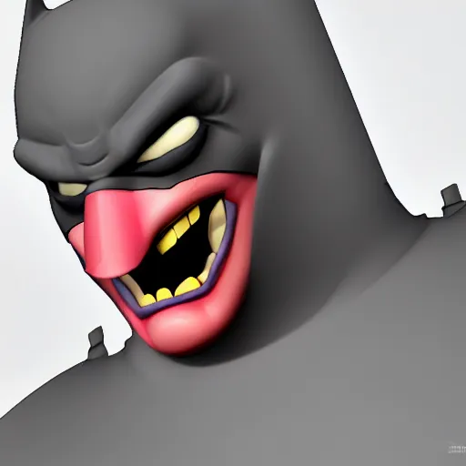 Image similar to batman clown hybrid, NPR 3D toon shading, cgsociety