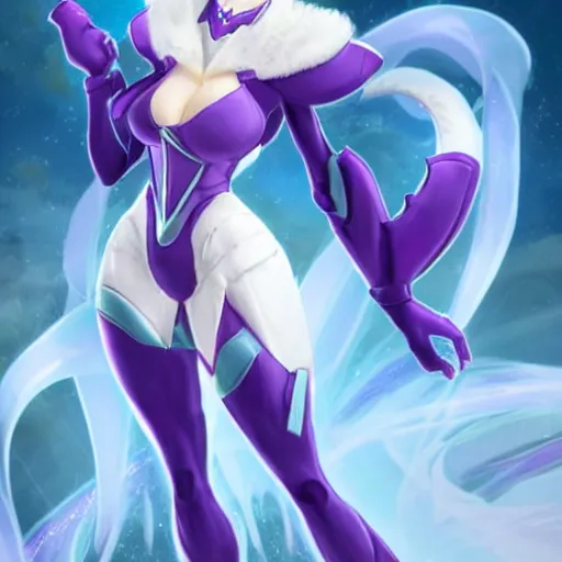 Image similar to glacial purple prime infinite neutral waifu leak