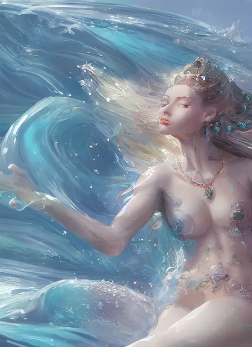 Prompt: high intricat fluid mermaids, maria panfilova, andrea savchenko, mike kime, ludovic plouffe, qi sheng luo, oliver cook, makoto shinkai, trending on artstation