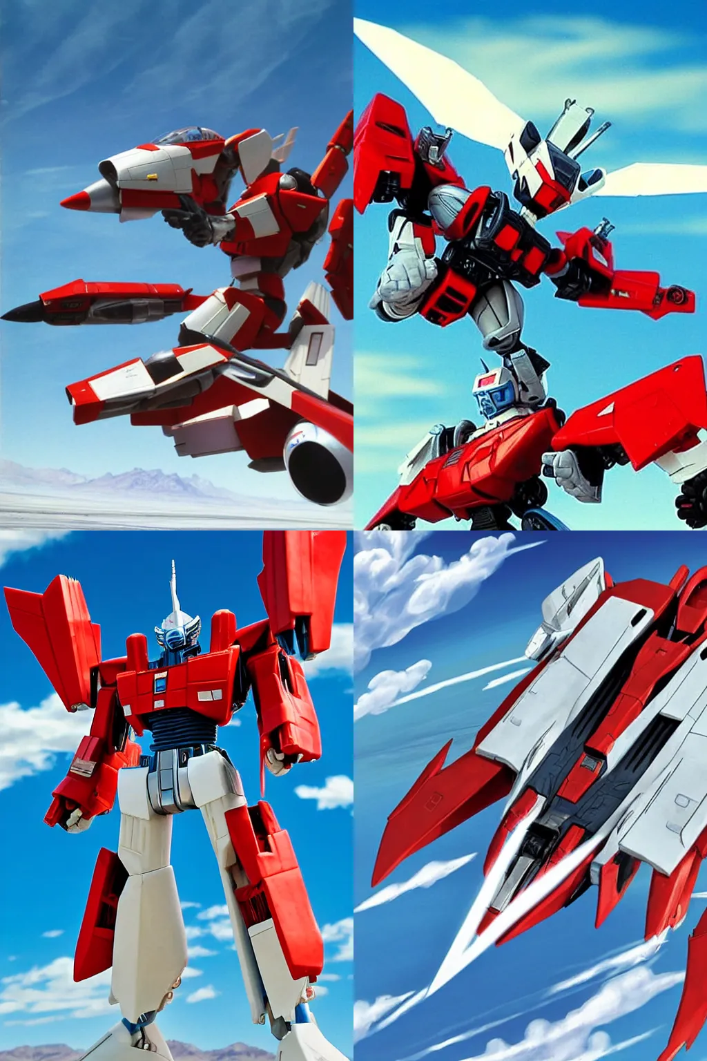 Prompt: Character Portrait of Jetfire from Transformers on a clear sunny day with a blue sky standing in the bonneville salt flats, Jetfire!!!!!, Transformers!!!!!!!!!!!!!, Hasbro, Transformers Armada!!!!!, Skyfire, Jet parts, Intricately detailed, Fuselage, Hip skirt wings, Battroid Mode, Zone of Enders, Anime Robots, Mecha Anime, Anime, Robots, Robot, Robot Mode, 8k, ultra realistic, illustration, splash art, rule of thirds, good value control