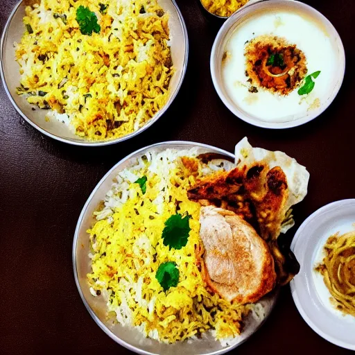 Image similar to high resolution photo of biryani, michelin star, very tasty, food photography, instagram, trending