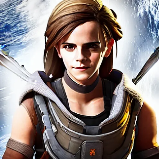 Image similar to emma watson as an apex legends character