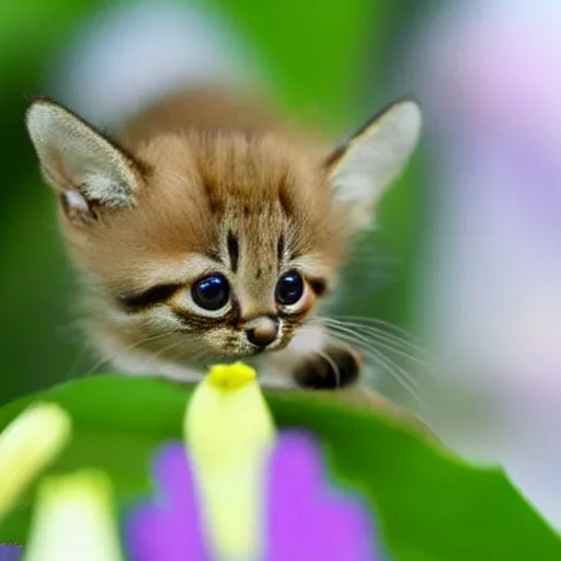 Image similar to photo of world ’ s smallest cat the size of a honeybee