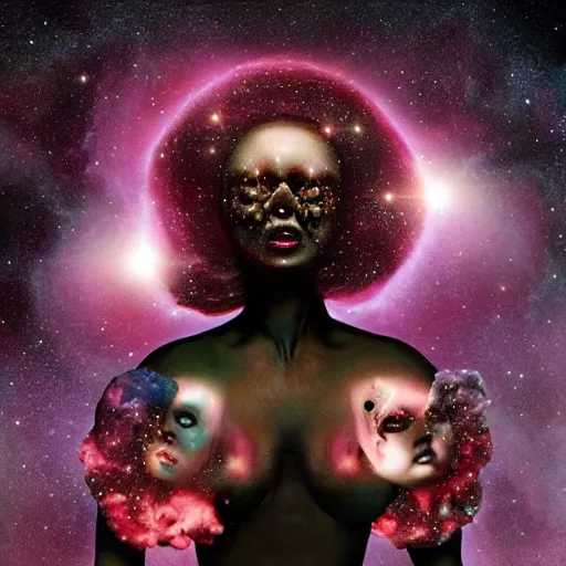 Image similar to black hole nebula by Natalie Shau, masterpiece