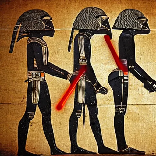 Prompt: darth vader, ancient egyptian art, high quality, high resolution