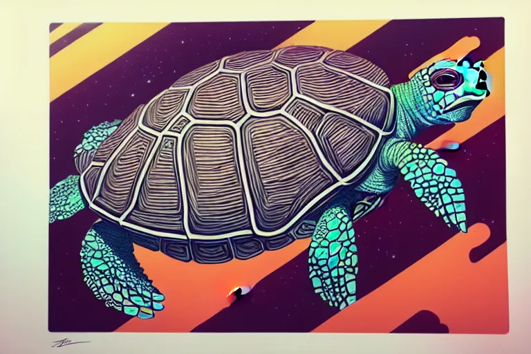 Image similar to turtle turtle, tristan eaton, victo ngai, artgerm, rhads, ross draws