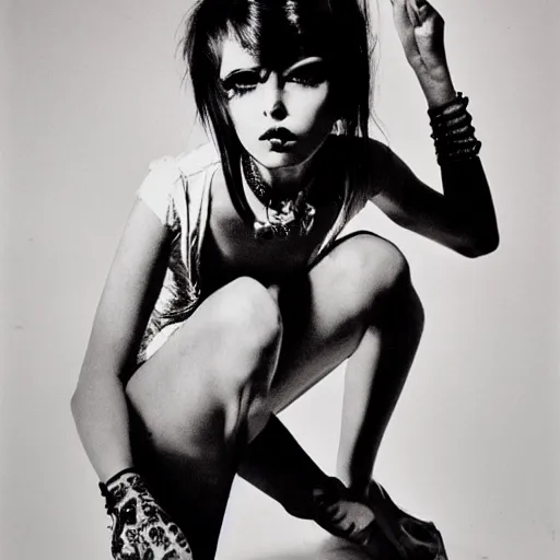 Prompt: Punk girl by Richard Avedon