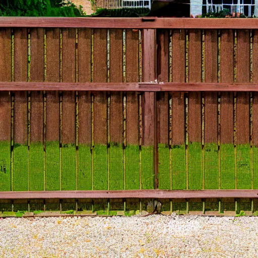 Image similar to a carpeted fenced in backyard