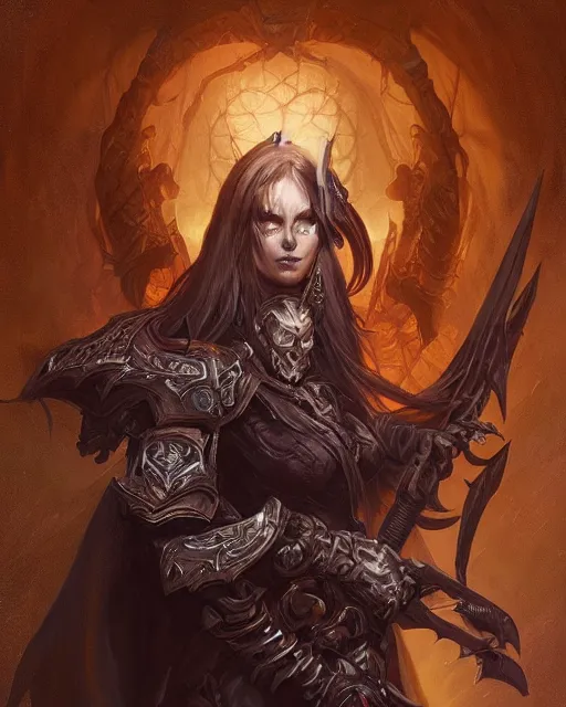 Prompt: portrait of the death knight of the apocalypse, d & d, fantasy, intricate, elegant, highly detailed, digital painting, artstation, concept art, smooth, sharp focus, illustration, art by artgerm and greg rutkowski and alphonse mucha