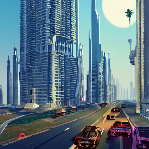 Image similar to gta : dubai, by tooth wu