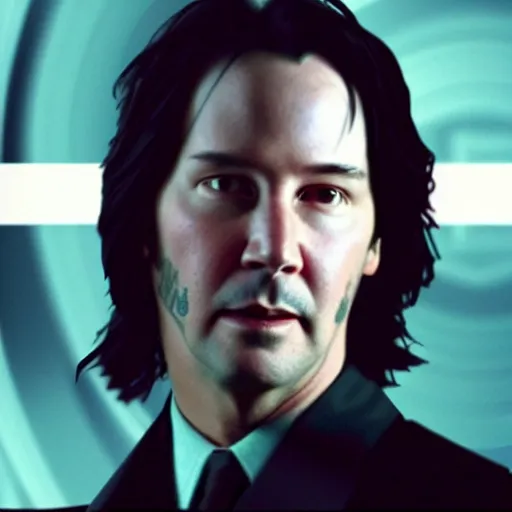 Prompt: a frame of Keanu Reeves in Star wars