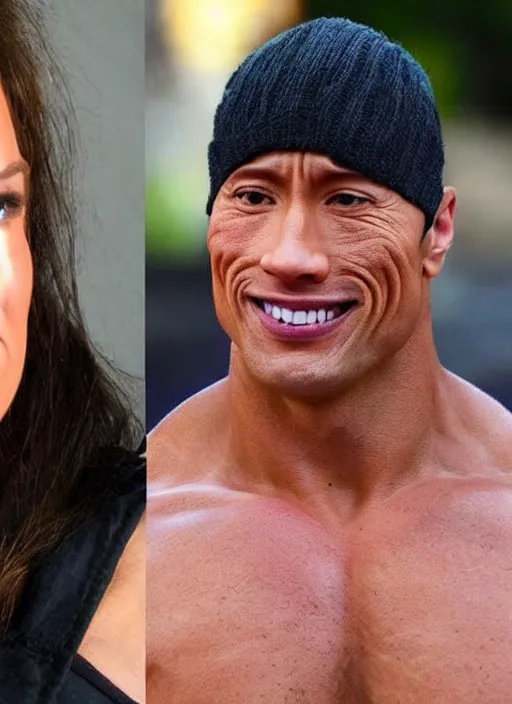 Image similar to Female Dwayne The Rock Johnson