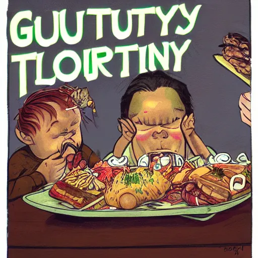Prompt: gluttony