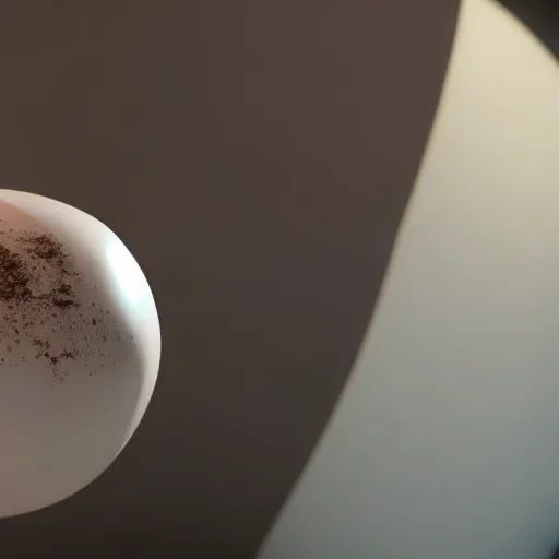 Image similar to chocolate light bulb in space made of milk, unreal engine 5, ray tracing, extremely detailed