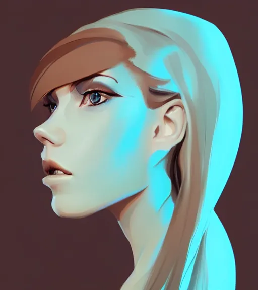 Prompt: portrait of a woman raised on the island face tatooes by greg tocchini, dynamic lighting, gradient light blue, brown, blonde cream and white color scheme, grunge aesthetic
