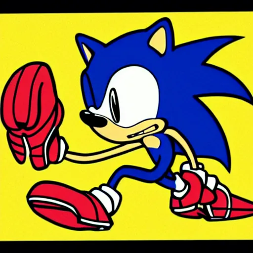 Sonic the hedgehog, in a screenshot of Family Guy, Stable Diffusion