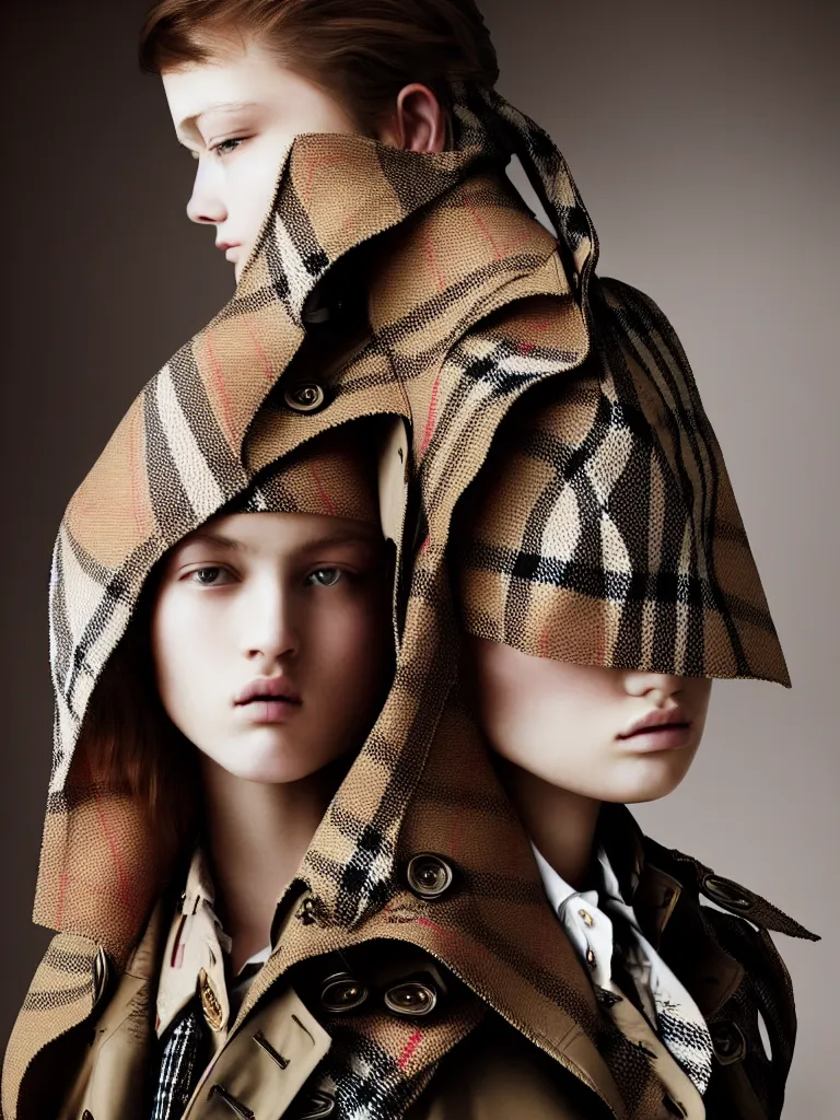 Prompt: burberry portrait, very beautiful, highly detailed, intricate, photography