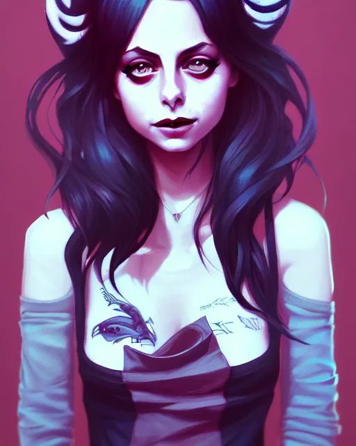 Image similar to a portrait of a beautiful willa holland as a punk, art by lois van baarle and loish and ross tran and rossdraws and sam yang and samdoesarts and artgerm, digital art, highly detailed, intricate, sharp focus, trending on artstation hq, deviantart, unreal engine 5, 4 k uhd image