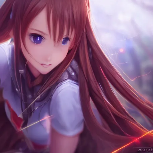 Image similar to ant perspective : a very beautiful young yuuki asuna, highly detailed, cinematic wallpaper by stanley artgerm lau