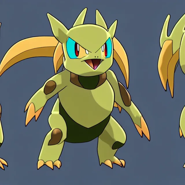 Image similar to a paleontology themed pokemon, earth / fighting type, animation design, official media, 5 k