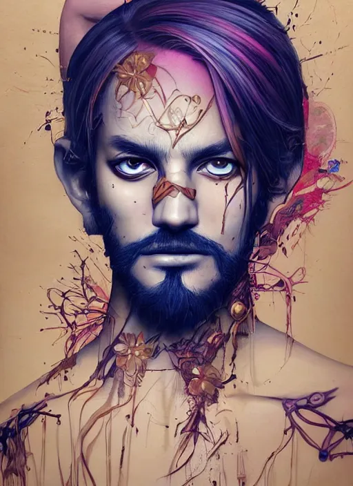 Prompt: beautiful portrait of Vinsmoke Sanji, by Tristan Eaton, Stanley Artgermm, Tom Bagshaw, Greg Rutkowski, Carne Griffiths. trending on DeviantArt, face enhance, hyper detailed, trending on Artstation, 8k, masterpiece, graffiti paint, fine detail, full of color, intricate detail, golden ratio illustration