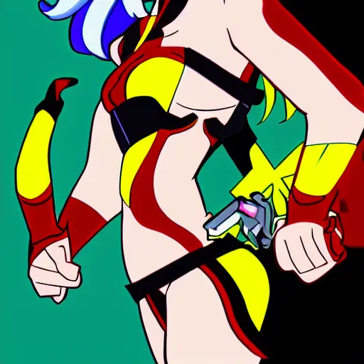 Image similar to cutie honey hiroyuki imaishi gif anime art gainax trigger