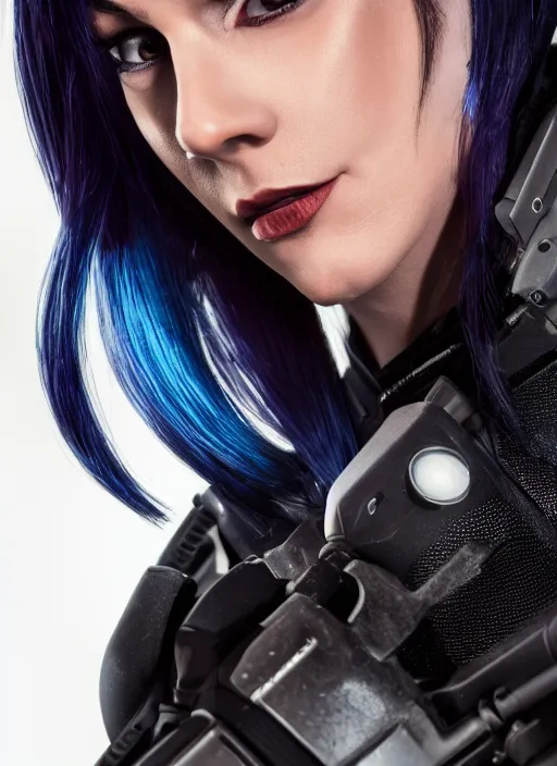 Image similar to portrait of widowmaker from overwatch as a real person, by francis giancobetti, natural light, detailed face, canon eos c 3 0 0, ƒ 1. 8, 3 5 mm, 8 k, medium - format print, full body shot