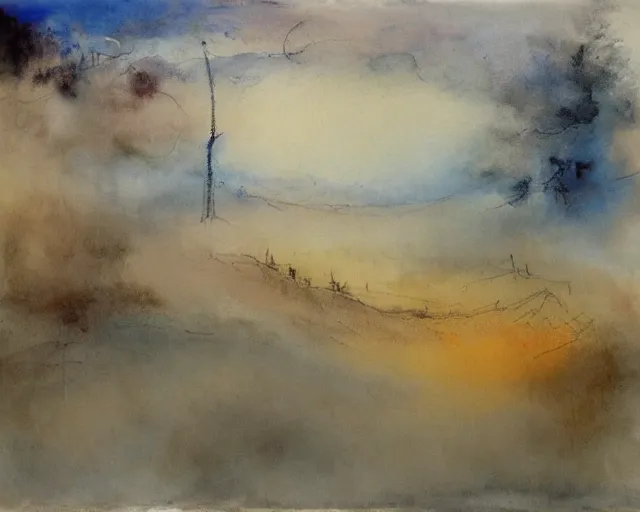 Image similar to landscape painting Zao Wou-ki