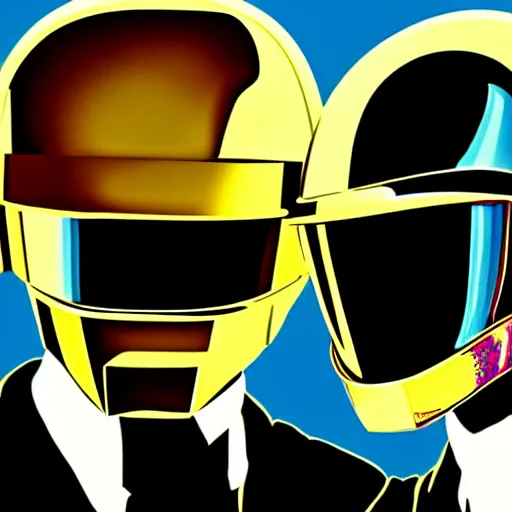 Image similar to daft punk concert in 1 bit art style