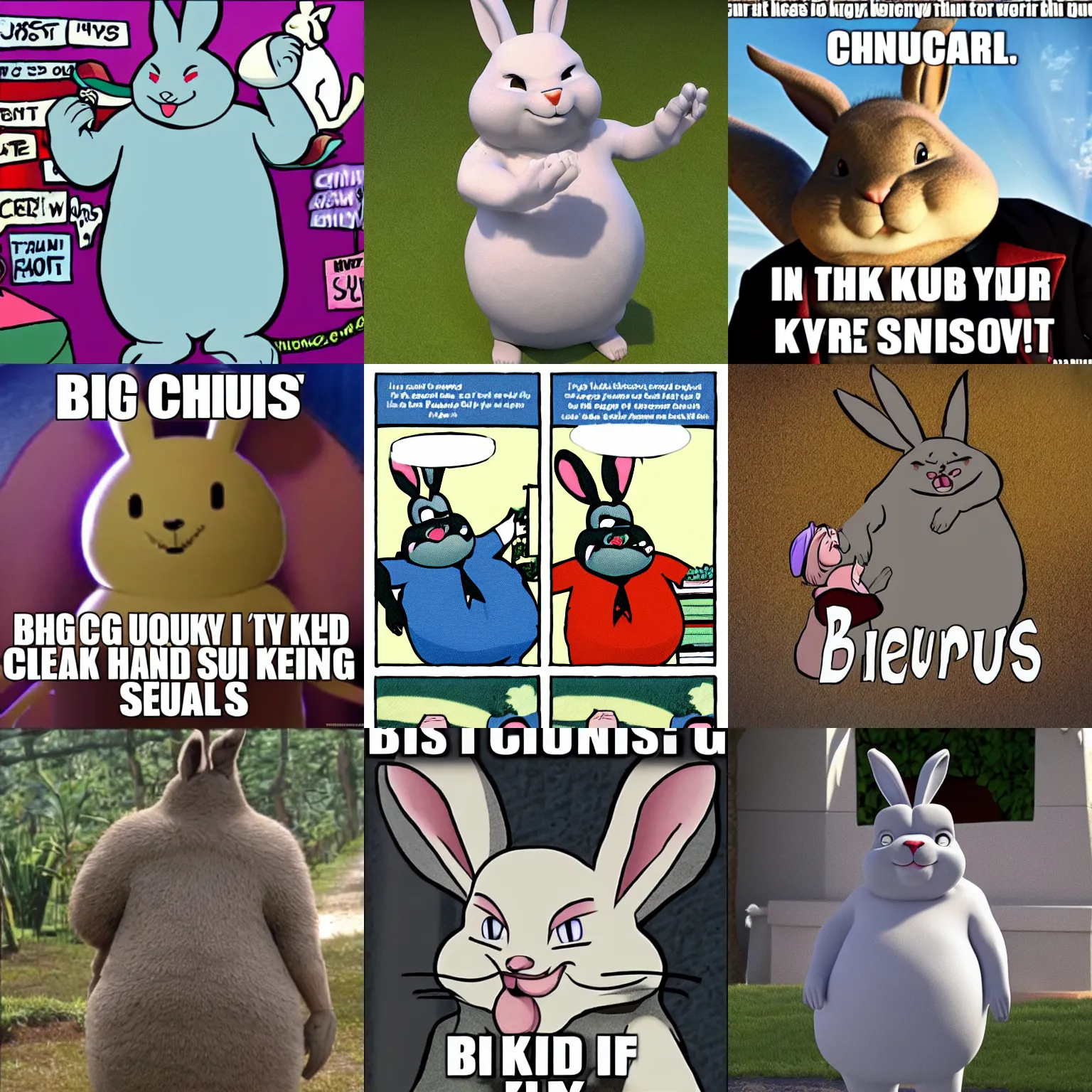 Prompt: big chungus acting kind of sus