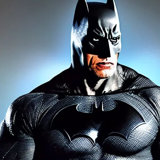 Image similar to Dwayne Johnson as batman