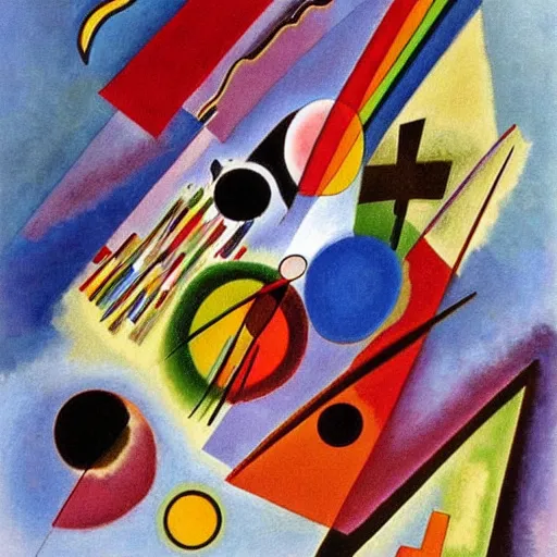 Prompt: a beautiful painting, love, by wassily kandinsky