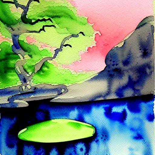 Image similar to zen reality watercolor