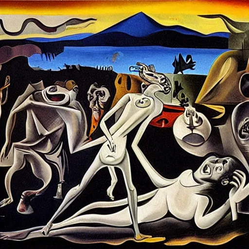 Image similar to Guernica by Salvador Dalí