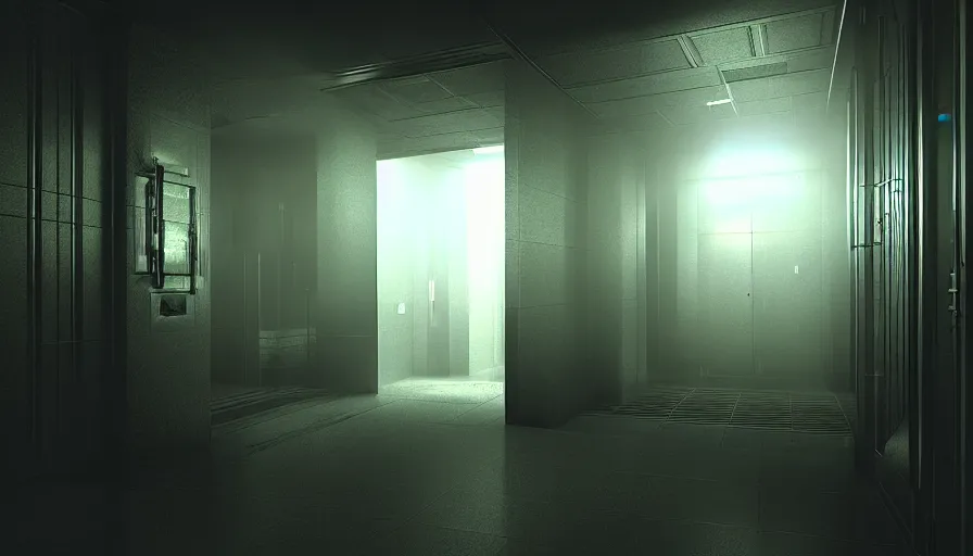 Image similar to Elevator To Hell, Volumetric Lighting, Anamorpic Lens, Cinematic Lighting, Hyperrealistic Rendering, Hyperdetailed, Intricate Details, Dynamic Lights, Raytracing