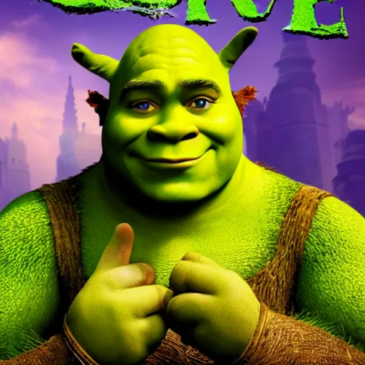 Image similar to ! dream poster for shrek 5, cinematic, highly detailed, clear focus, dramatic