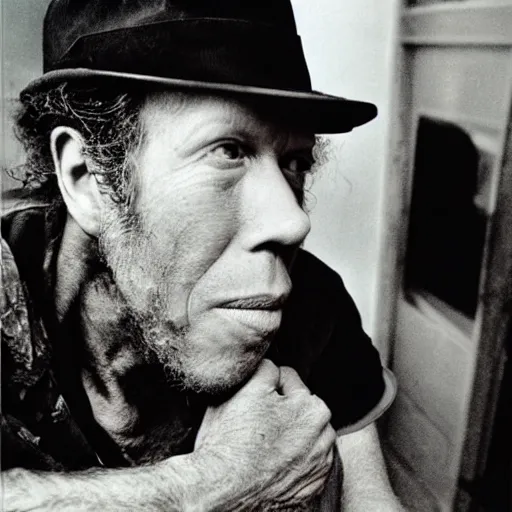 Prompt: tom waits portrait by annie liebovitz, award winning photography