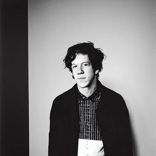 Image similar to John Gallagher Jr. photographed by andy warhol