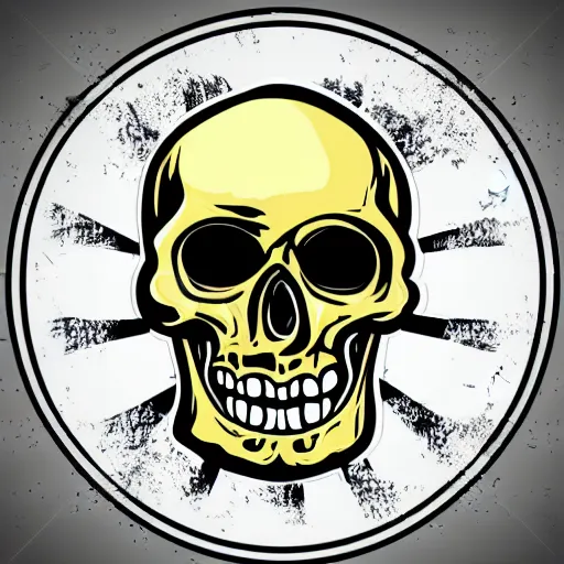 Image similar to death metal themed skull shaped microphone vector logo for a record label, dark, horrorcore, grunge, golden ratio